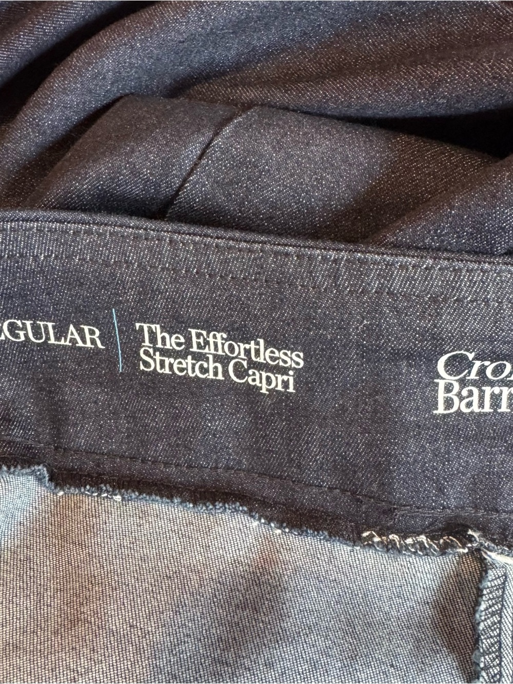 THE EFFORTLESS STRETCH CAPRI Dark Denim Pants   SIZE: 8    BIN#12 - Picture 5 of 5